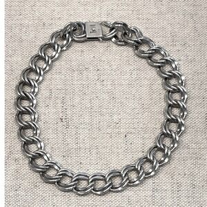 James Avery Sterling Silver Double Curb Round Link Bracelet 7.75" 15g